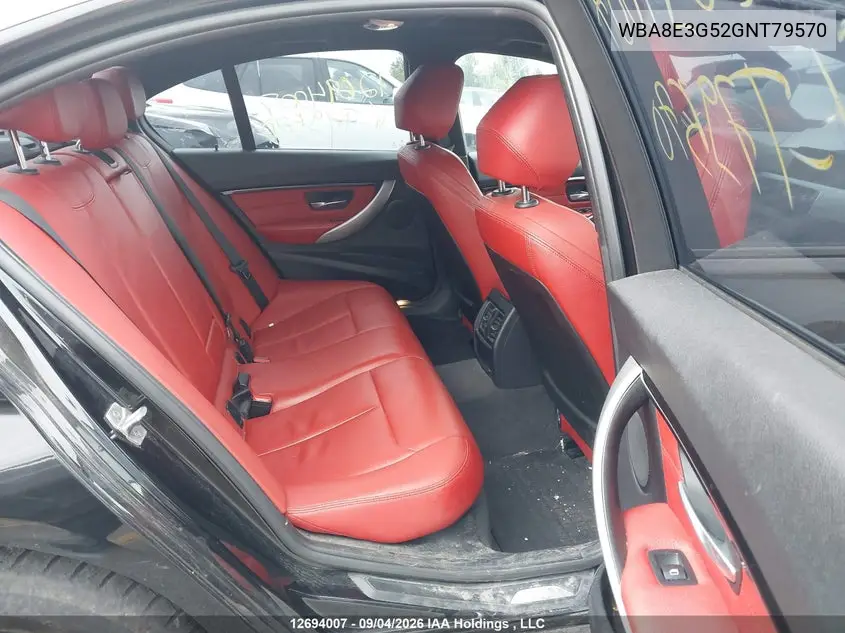 2016 BMW 3ER VIN WBA8E3G52GNT79570 — фото 8