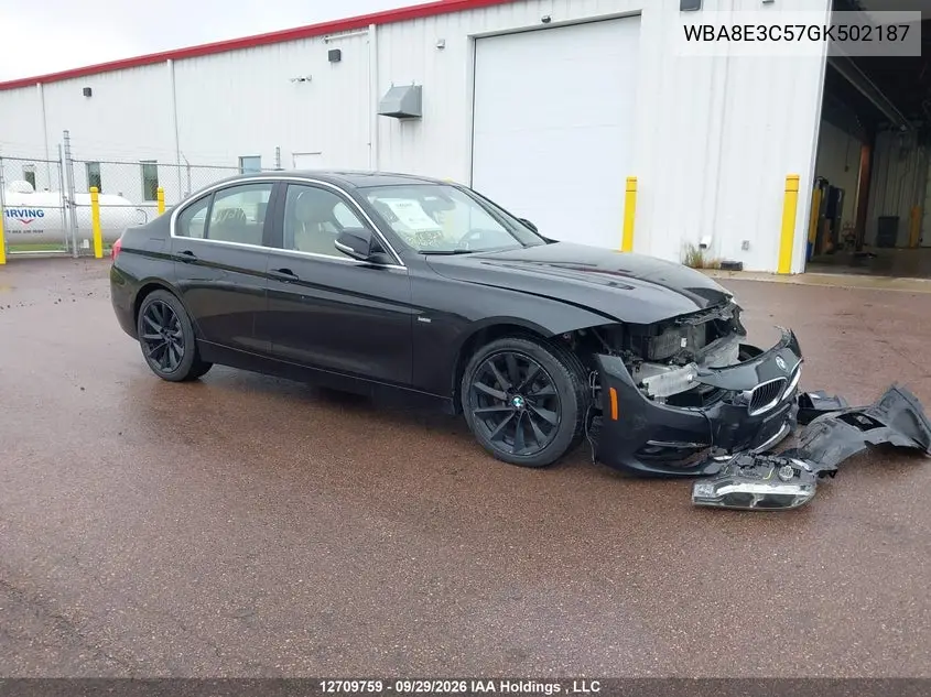 BMW 3ER 2016, VIN WBA8E3C57GK502187