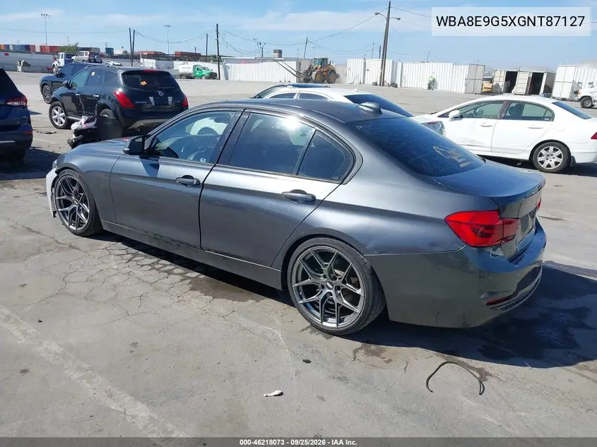 2016 BMW 3ER VIN WBA8E9G5XGNT87127 — фото 3