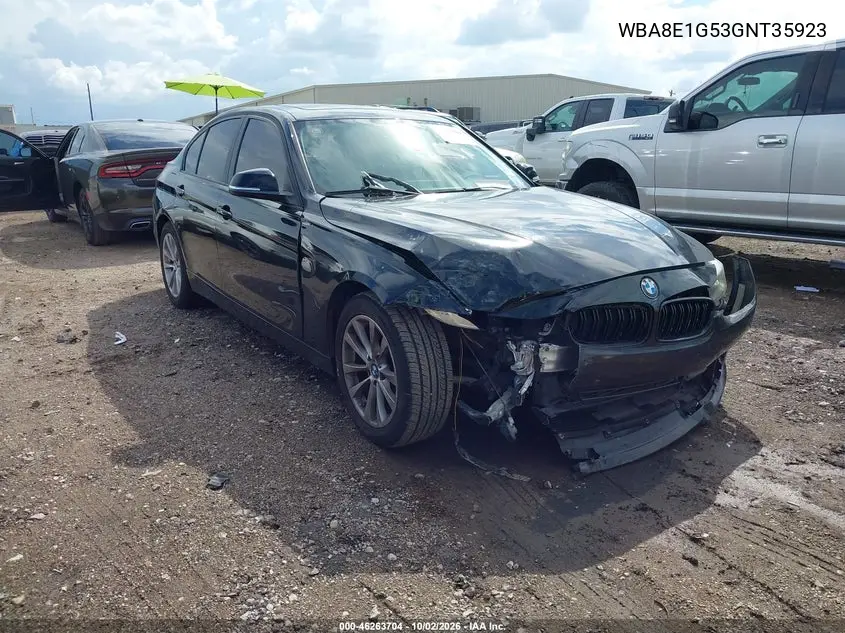 BMW 3ER 2016, VIN WBA8E1G53GNT35923