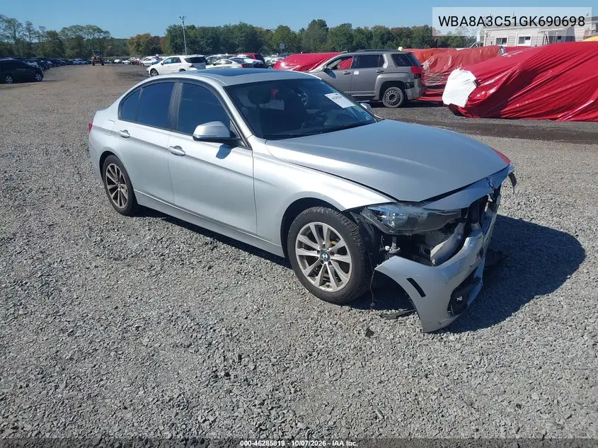 BMW 3ER 2016, VIN WBA8A3C51GK690698