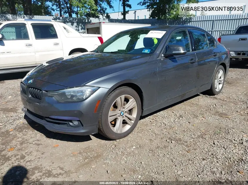 2016 BMW 3ER VIN WBA8E3G5XGNT80935 — фото 2