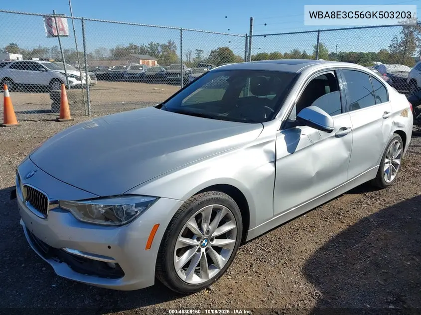 2016 BMW 3ER VIN WBA8E3C56GK503203 — фото 2