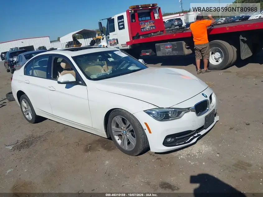 BMW 3ER 2016, VIN WBA8E3G59GNT80988