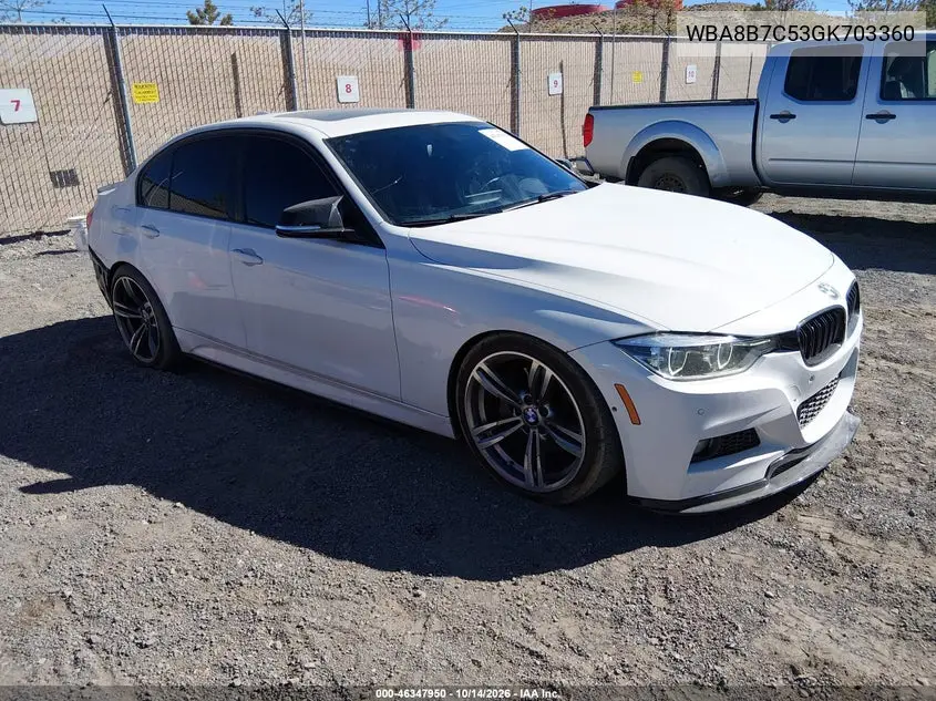 BMW 3ER 2016, VIN WBA8B7C53GK703360