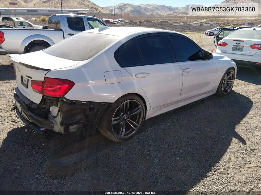 2016 BMW 3ER VIN WBA8B7C53GK703360 — фото 4