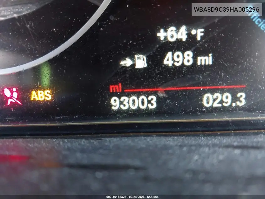 2017 BMW 3ER VIN WBA8D9C39HA005296 — фото 14
