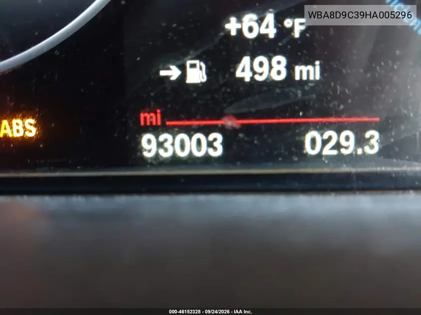2017 BMW 3ER VIN WBA8D9C39HA005296 — фото 7