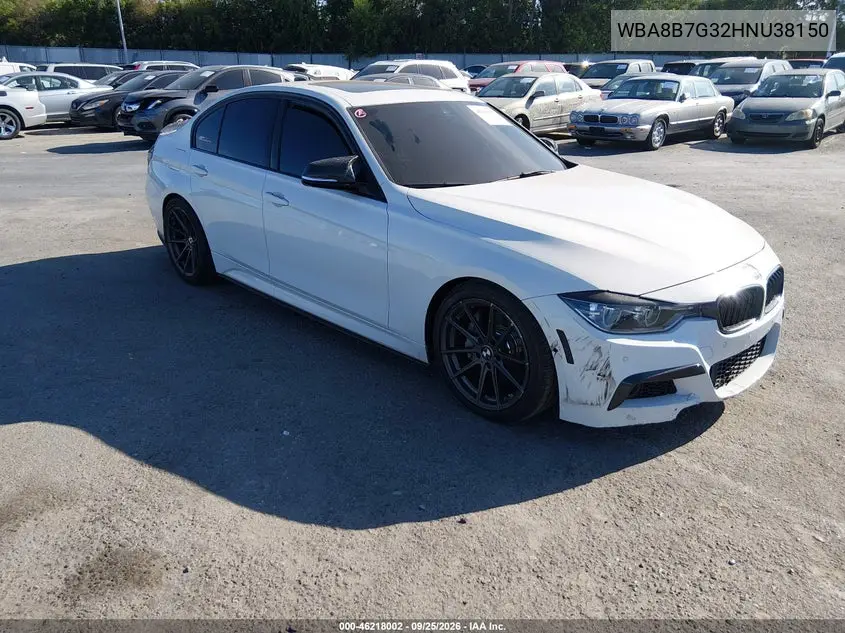 BMW 3ER 2017, VIN WBA8B7G32HNU38150