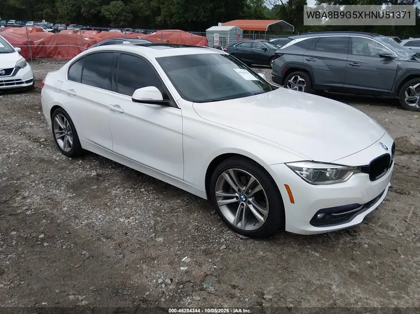 BMW 3ER 2017, VIN WBA8B9G5XHNU51371