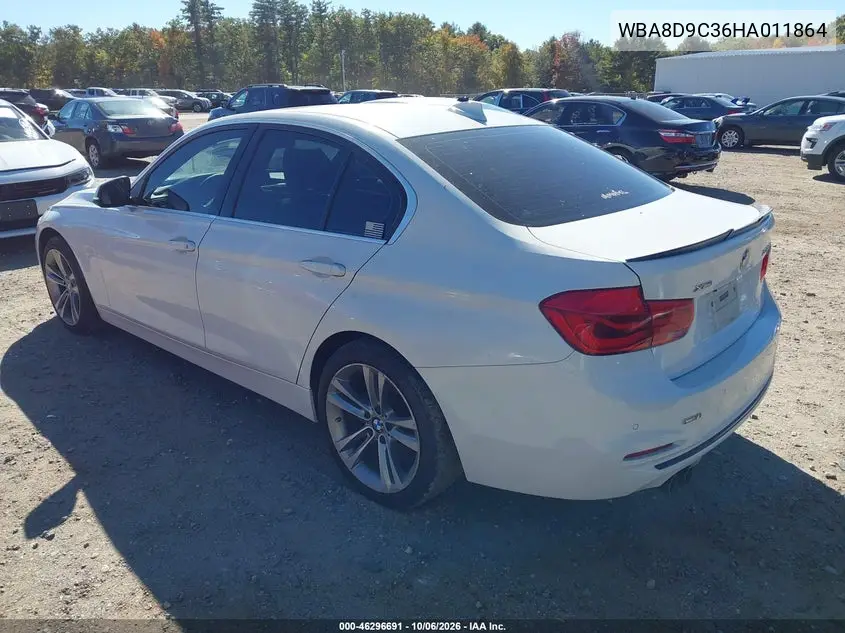 2017 BMW 3ER VIN WBA8D9C36HA011864 — фото 3