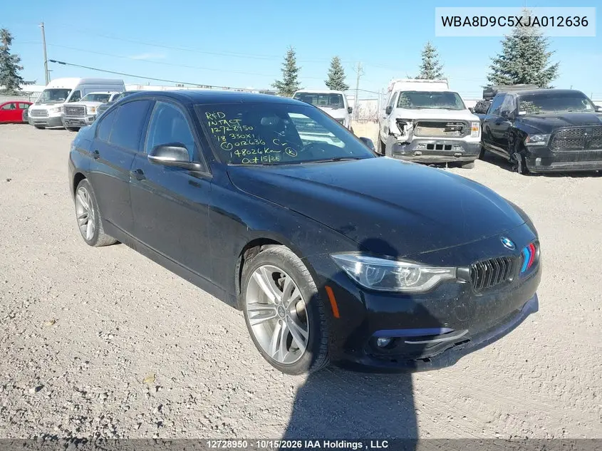 BMW 3ER 2018, VIN WBA8D9C5XJA012636