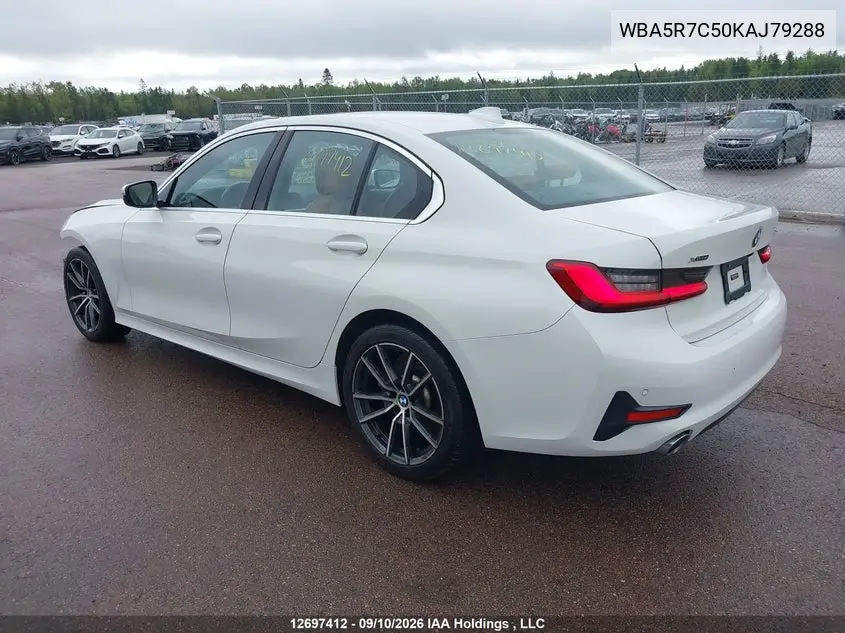 2019 BMW 3ER VIN WBA5R7C50KAJ79288 — фото 3