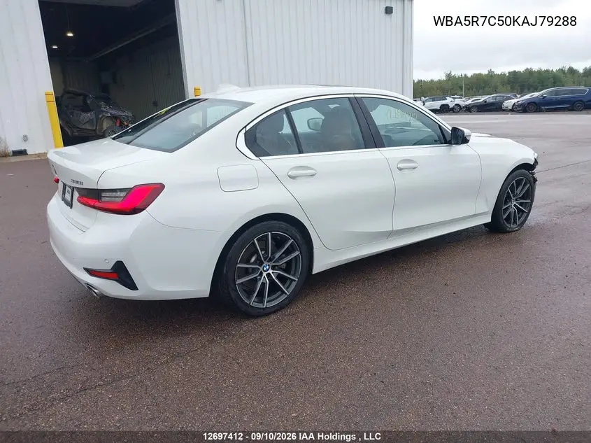 2019 BMW 3ER VIN WBA5R7C50KAJ79288 — фото 4