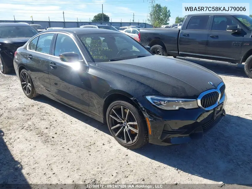 BMW 3ER 2019, VIN WBA5R7C58KAJ79006
