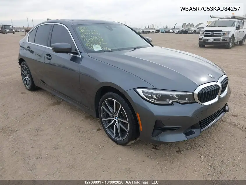 BMW 3ER 2019, VIN WBA5R7C53KAJ84257