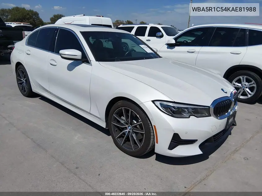 BMW 3ER 2019, VIN WBA5R1C54KAE81988