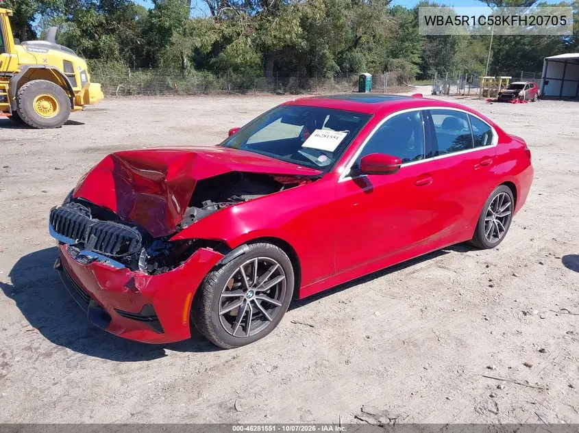 2019 BMW 3ER VIN WBA5R1C58KFH20705 — фото 2
