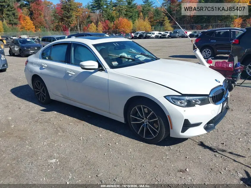 BMW 3ER 2019, VIN WBA5R7C51KAJ85407