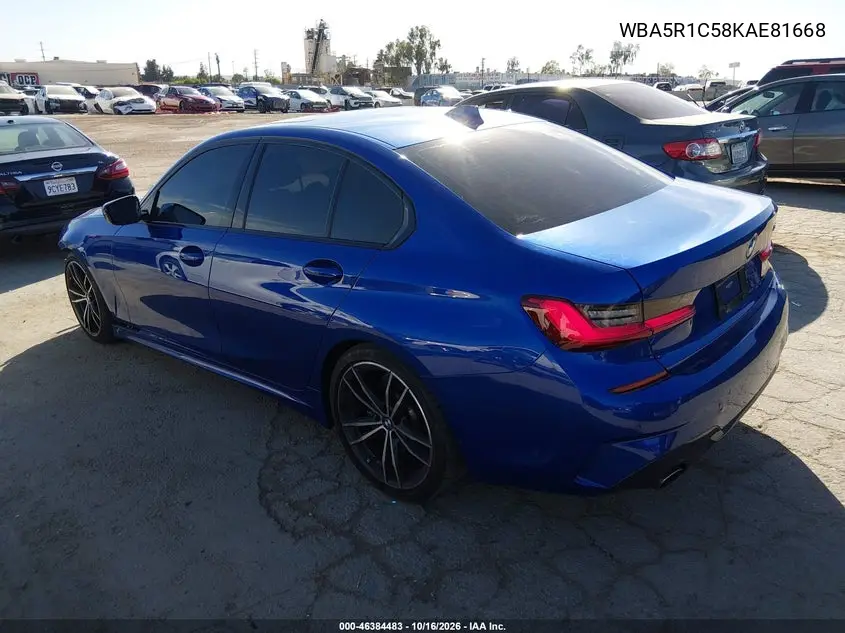 2019 BMW 3ER VIN WBA5R1C58KAE81668 — фото 3