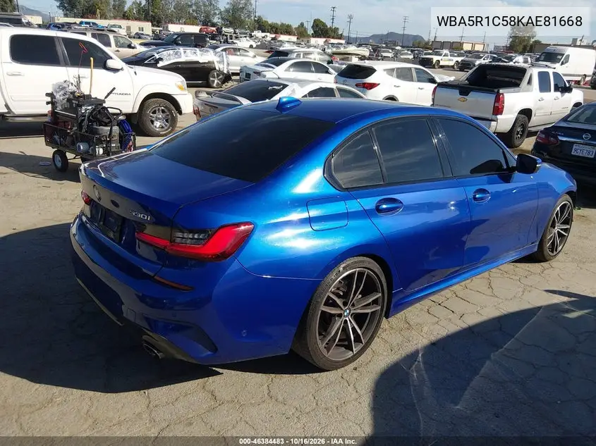 2019 BMW 3ER VIN WBA5R1C58KAE81668 — фото 4
