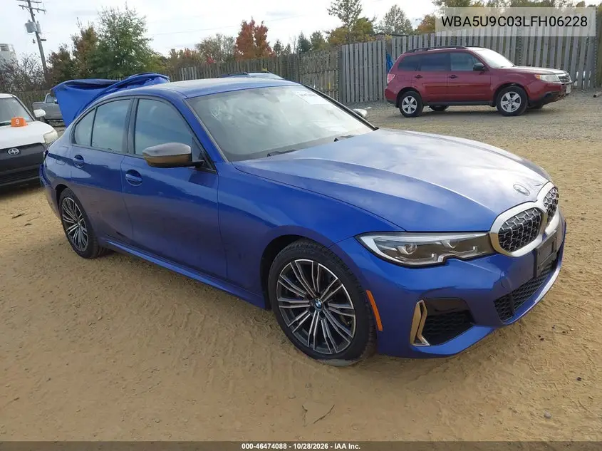 BMW 3ER 2020, VIN WBA5U9C03LFH06228