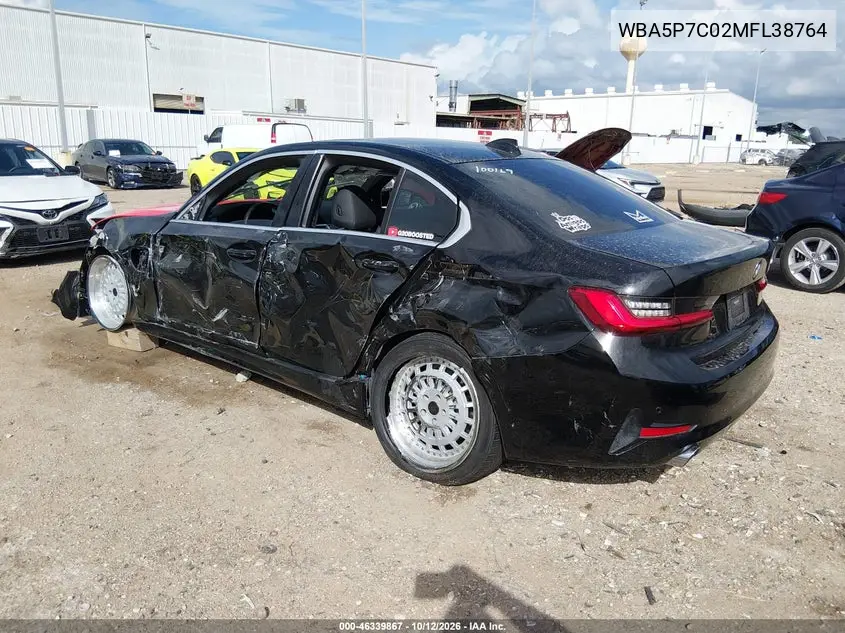 2021 BMW 3ER VIN WBA5P7C02MFL38764 — фото 3