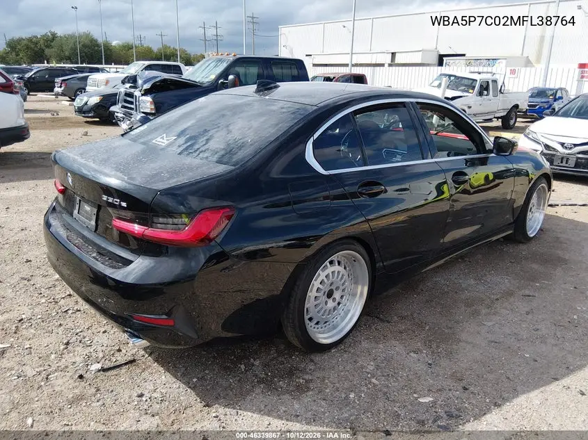 2021 BMW 3ER VIN WBA5P7C02MFL38764 — фото 4