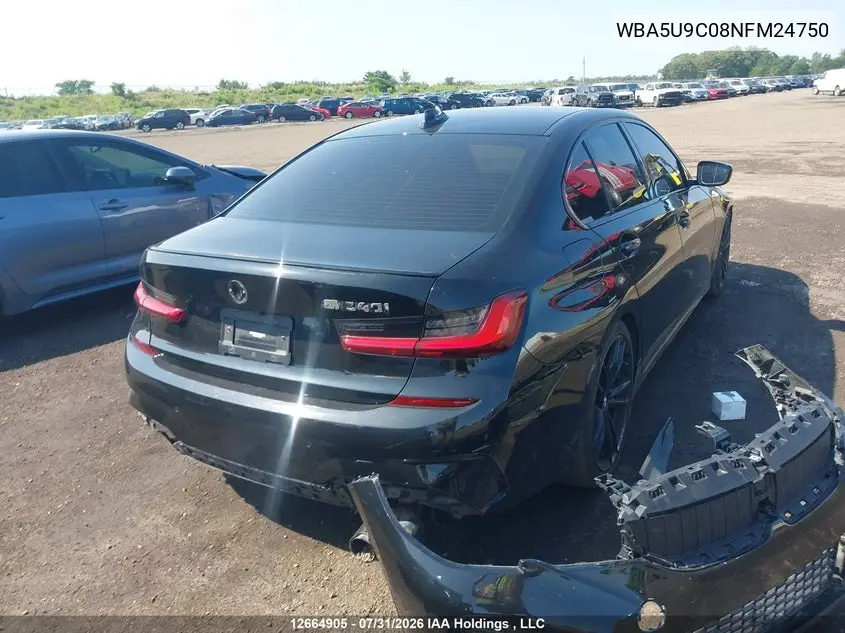 2022 BMW 3ER VIN WBA5U9C08NFM24750 — фото 4
