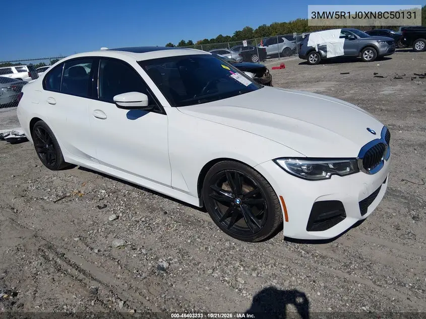 BMW 3ER 2022, VIN 3MW5R1J0XN8C50131