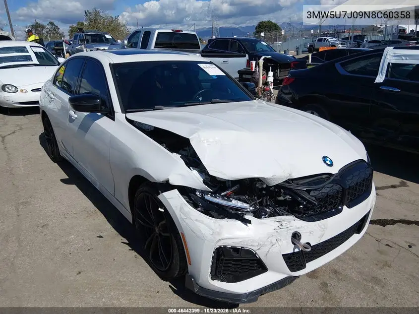 BMW 3ER 2022, VIN 3MW5U7J09N8C60358