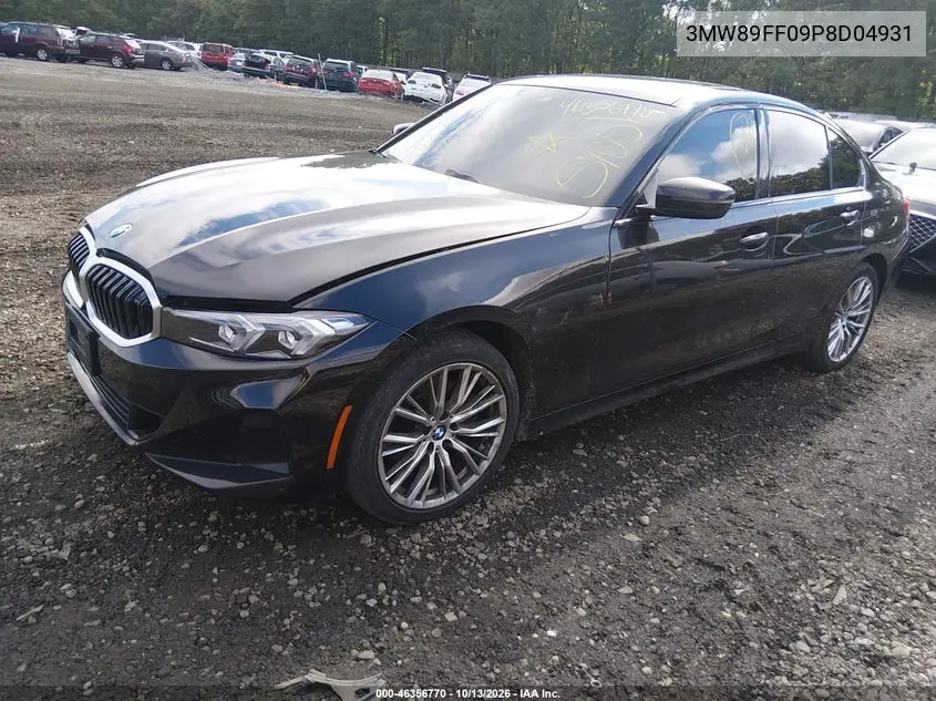 2023 BMW 3ER VIN 3MW89FF09P8D04931 — фото 2