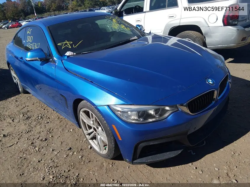 BMW 4ER 2014, VIN WBA3N3C59EF711544