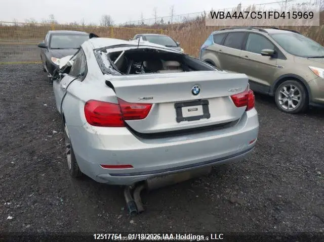 2015 BMW 4ER VIN WBA4A7C51FD415969 — фото 3