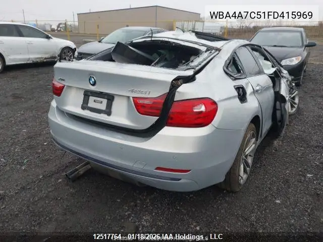 2015 BMW 4ER VIN WBA4A7C51FD415969 — фото 4