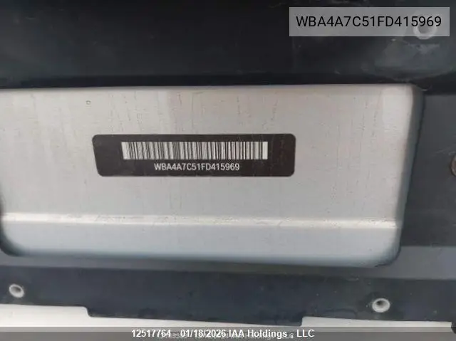 2015 BMW 4ER VIN WBA4A7C51FD415969 — фото 9