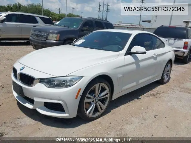 2015 BMW 4ER VIN WBA3R5C56FK372346 — фото 3
