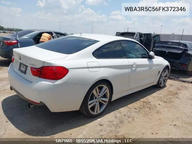 2015 BMW 4ER VIN WBA3R5C56FK372346 — фото 5