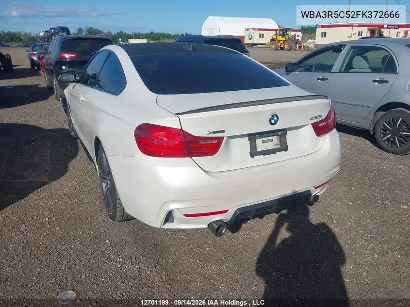 2015 BMW 4ER VIN WBA3R5C52FK372666 — фото 3
