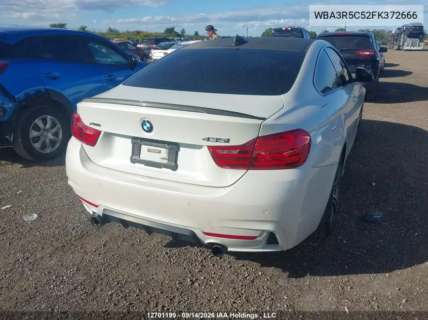 2015 BMW 4ER VIN WBA3R5C52FK372666 — фото 4