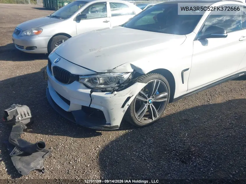 2015 BMW 4ER VIN WBA3R5C52FK372666 — фото 6