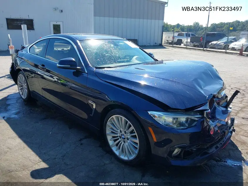 BMW 4ER 2015, VIN WBA3N3C51FK233497