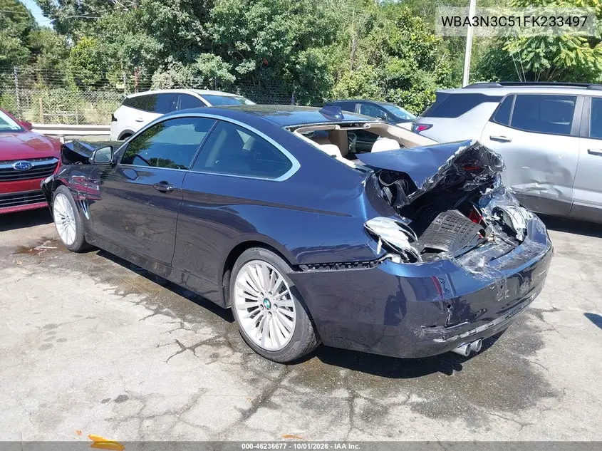 2015 BMW 4ER VIN WBA3N3C51FK233497 — фото 3