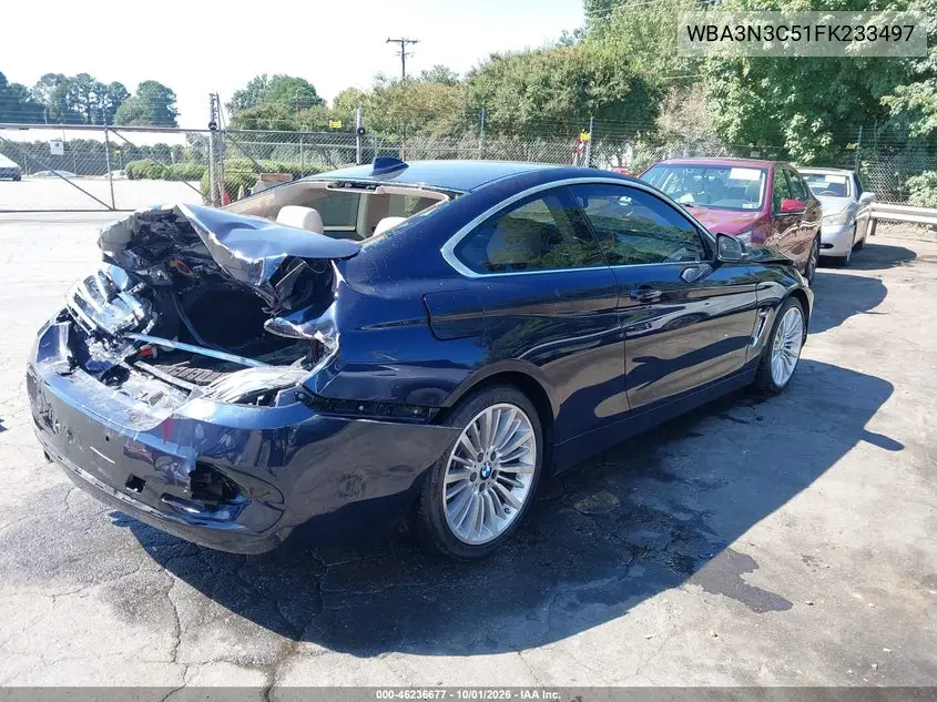 2015 BMW 4ER VIN WBA3N3C51FK233497 — фото 4