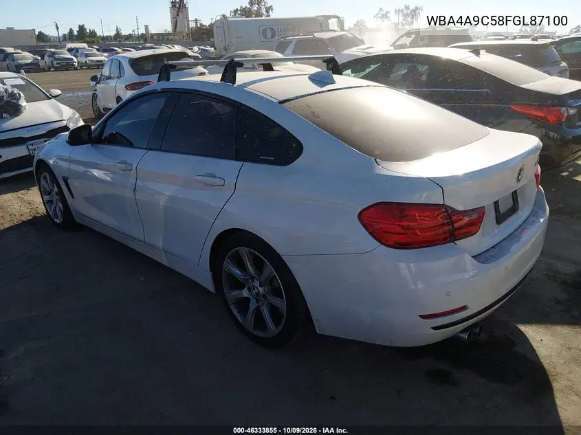 2015 BMW 4ER VIN WBA4A9C58FGL87100 — фото 3