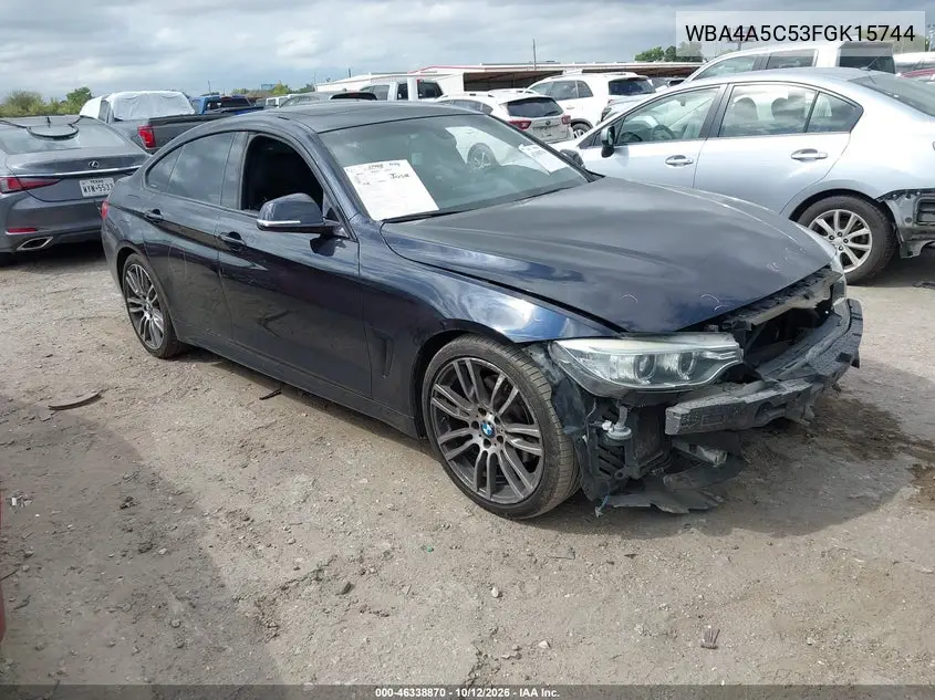 BMW 4ER 2015, VIN WBA4A5C53FGK15744