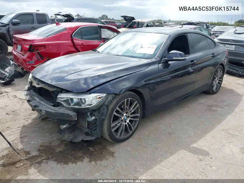 2015 BMW 4ER VIN WBA4A5C53FGK15744 — фото 2