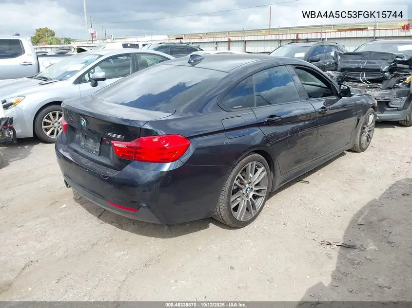 2015 BMW 4ER VIN WBA4A5C53FGK15744 — фото 4