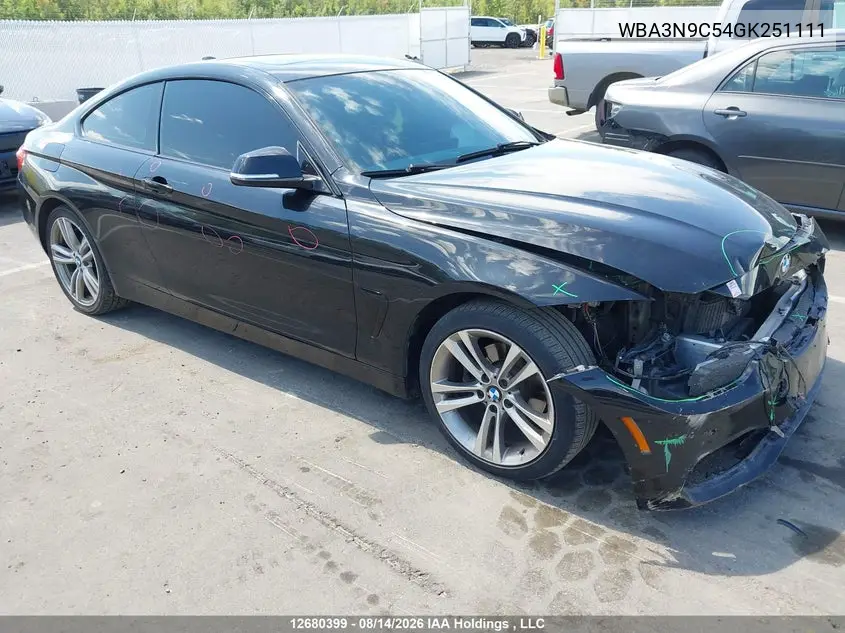 BMW 4ER 2016, VIN WBA3N9C54GK251111