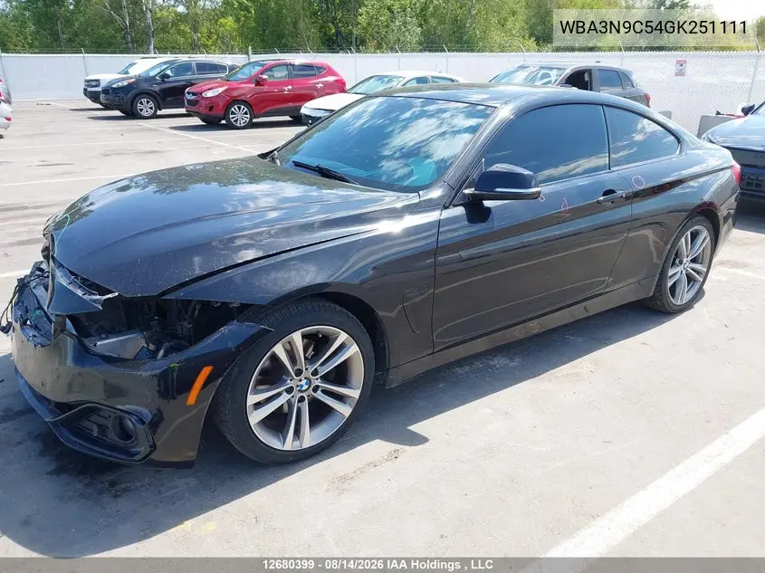 2016 BMW 4ER VIN WBA3N9C54GK251111 — фото 2